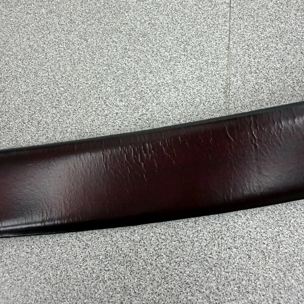 Cole Haan Polished Leather Belt 32 Mens Burgundy Dress Silver Buckle 1.25 Canada